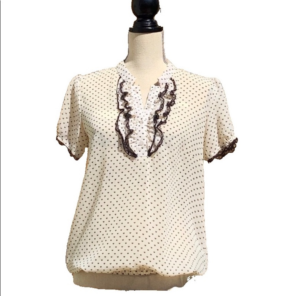 ☀️4/25 Devoted Little Hearts Puff Sleeve Blouse